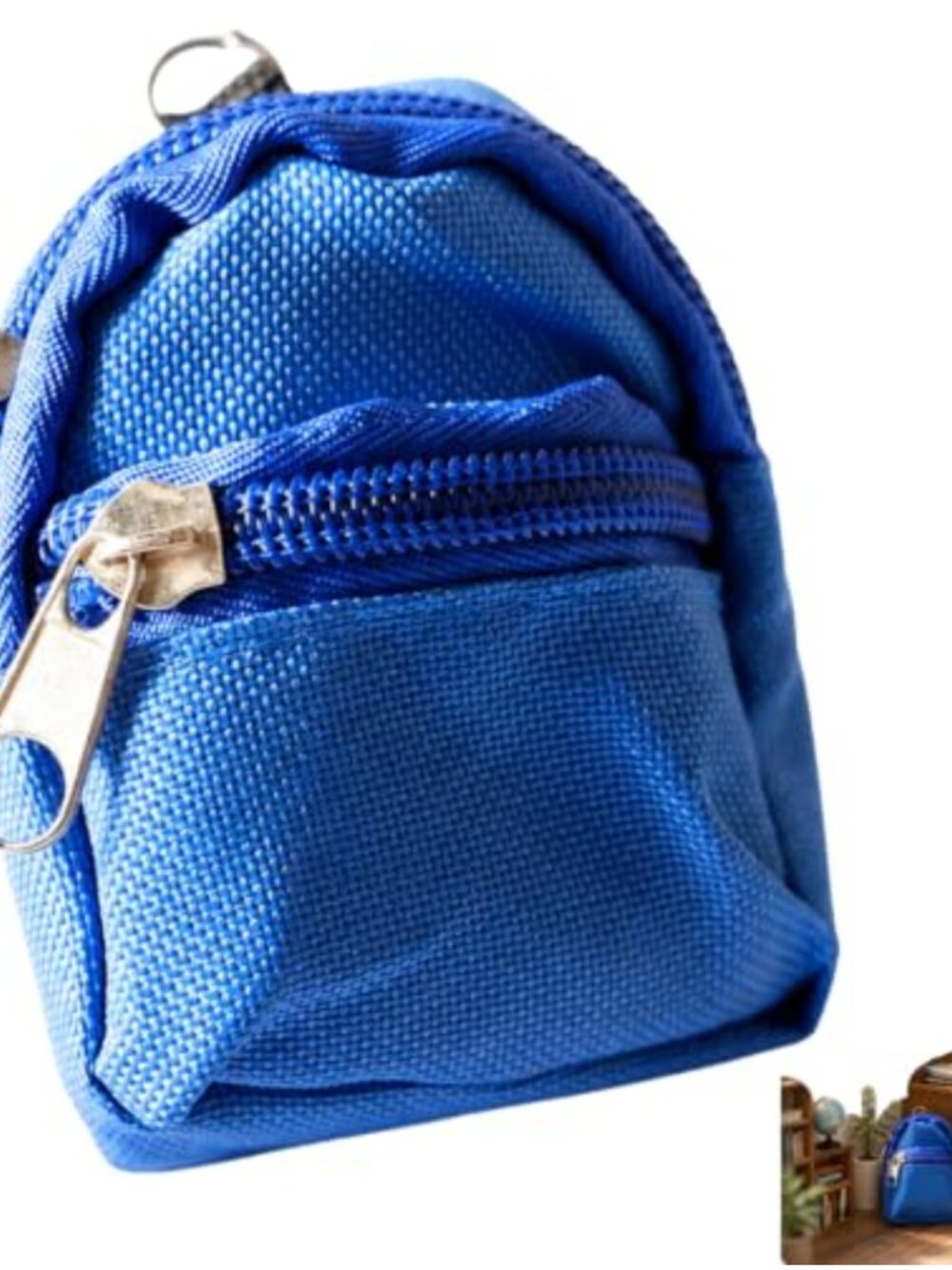 1/6 Scale Dollhouse Backpack Miniature Bag Adjustable Straps Zipper